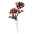 DALIA kwiat dekoracyjny na gałązce z plastycznej pianki foamiran - 84 cm - różowy 1