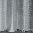 Zasłona LUSSI z lśniącego welwetu z żakardowym wzorem - 140 x 250 cm - stalowy 3