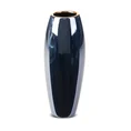 Wazon ceramiczny AMORA 1 o lśniącej powierzchni ze złotym detalem - ∅ 12 x 30 cm - granatowy 2