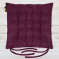 ADORE dwustronna welurowa poduszka siedziskowa na krzesło z szesnastoma pikowaniami, gramatura 195 g/m2 - 40 x 40 x 6 cm - fioletowy 1