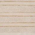 Ręcznik z bordiurą w pasy - 70 x 140 cm - beżowy 2