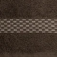Ręcznik RIVA chłonny i wytrzymały z przeplataną bordiurą - 70 x 140 cm - brązowy 2