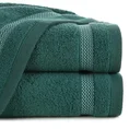 EUROFIRANY CLASSIC Ręcznik RIKI  z bordiurą w pasy miękki i puszysty, zero twist - 30 x 50 cm - butelkowy zielony 1