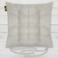 ADORE dwustronna welurowa poduszka siedziskowa na krzesło z dziewięcioma pikowaniami, gramatura 195 g/m2 - 40 x 40 x 6 cm - popielaty 1