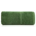 Ręcznik z welurową bordiurą o ryżowej fakturze - 50 x 90 cm - butelkowy zielony 3