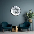 Dekoracyjny zegar ścienny w stylu vintage z metalu i szkła - 50 x 5 x 50 cm - czarny 7