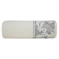 Ręcznik z żakardową bordiurą z motywem roślinnym - 70 x 140 cm - kremowy 3