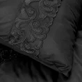 EUROFIRANY PREMIUM Pościel LANA  z bawełny renforcej zdobiona elegancką koronką - 160 x 200 cm - czarny 6