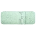 Ręcznik z żakardową bordiurą zdobioną chwostami z efektem 3D - 70 x 140 cm - miętowy 3