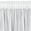 Firana KELLY o strukturze drobnego deszczyku  przetykana srebrną nicią - 140 x 270 cm - biały 6