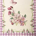 Bieżnik gobelinowy z motywem kwiatowym - 45 x 140 cm - fioletowy 2