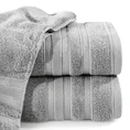 Ręcznik JUDY z bordiurą podkreśloną błyszczącą nicią - 70 x 140 cm - stalowy 1