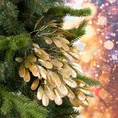 Gałązka świąteczna ze złotymi listeczkami - 17 x 52 cm - brązowy 1