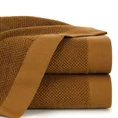 Ręcznik RISO o ryżowej strukturze podkreślony bordiurą frotte - 50 x 90 cm - miodowy 1
