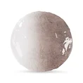 Patera ze szkła artystycznego cieniowana biało-brązowa - ∅ 28 x 2 cm - biały 1