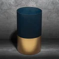 LIMITED COLLECTION Świecznik MUSA granatowo-złoty ze szkła artystycznego ENERGIA GRANATU - ∅ 15 x 25 cm - granatowy 1