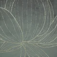 Bieżnik welwetowy BLINK 12 z welwetu z dużym wzorem kwiatu lotosu - 35 x 220 cm - szary 5