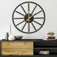 Dekoracyjny zegar ścienny w nowoczesnym stylu z metalu - 68 x 4 x 68 cm - czarny 2