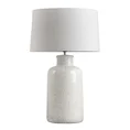 Lampka stołowa RUBI na ceramicznej podstawie z abażurem z matowej tkaniny - ∅ 43 x 70 cm - kremowy 5