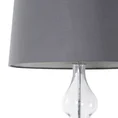 Lampa stołowa TIANA na podstawie ze szkła z abażurem z matowej tkaniny - 32 x 38 x 76 cm - stalowy 4