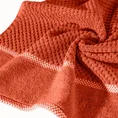 EUROFIRANY PREMIUM Ręcznik CALEB z bawełny frotte o strukturze drobnej krateczki - 70 x 140 cm - pomarańczowy 7
