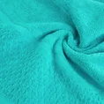 Ręcznik z welurową bordiurą o ryżowej fakturze - 70 x 140 cm - turkusowy 5