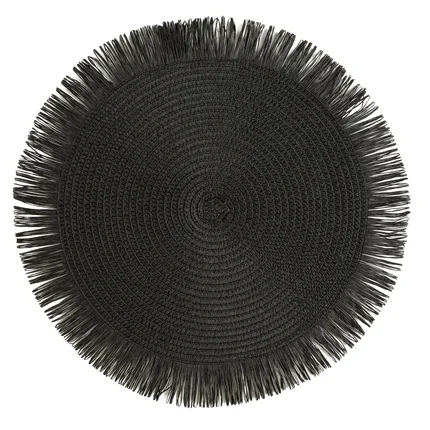 Okrągła pleciona podkładka BOHO 1 z frędzlami Okrągła pleciona podkładka BOHO 1 z frędzlami - ∅ 38 cm