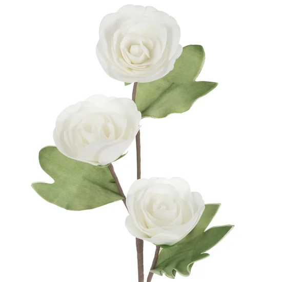 KAMELIA kwiat dekoracyjny z pianki foamirian - ∅ 12 x 77 cm - biały