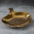 Patera z dolomitu IVA w kształcie liścia miłorzębu złota - 20 x 20 x 3.5 cm - złoty 1