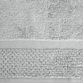 Ręcznik VILIA z puszystej i wyjątkowo grubej przędzy bawełnianej  podkreślony ryżową bordiurą - 70 x 140 cm - jasnopopielaty 2