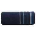 Ręcznik LIVIA  z kolorowymi paskami tkanymi we wzór jodełki - 30 x 50 cm - granatowy 3