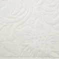 Welurowy ręcznik zdobiony na całej powierzchni żakardowym kwiatowo-ornamentowym wzorem - 70 x 140 cm - kremowy 2