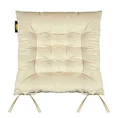 Dwustronna welwetowa poduszka siedziskowa na krzesło z szesnastoma pikowaniami, gramatura 260 g/m2 - 40 x 40 x 6 cm - jasnożółty 2