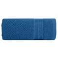 Ręcznik bawełniany ROSITA o ryżowej strukturze z żakardową bordiurą z geometrycznym wzorem, niebieski - 30 x 50 cm - niebieski 3