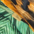 EWA MINGE Komplet pościeli  COLLIN z makosatyny, najwyższej jakości satyny bawełnianej z designerskim wzorem i efektem 3D - 160 x 200 cm, 2 szt. 70 x 80 cm - zielony 4
