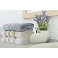 Ręcznik z bordiurą w pasy - 70 x 140 cm - biały 6