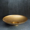 Misa ze szkła artystycznego złota - ∅ 35 x 9 cm - złoty 1