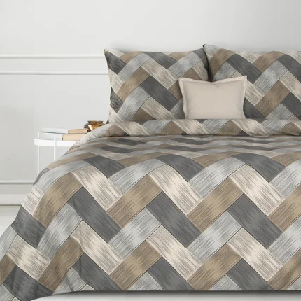 EUROFIRANY CLASSIC SATIN Komplet pościeli SPRING 15 z wysokiej jakości satyny bawełnianej z nadrukiem z motywem geometrycznym EUROFIRANY CLASSIC SATIN Komplet pościeli SPRING 15 z wysokiej jakości satyny bawełnianej z nadrukiem z motywem geometrycznym - 220 x 200 cm