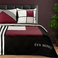 EVA MINGE Komplet pościeli EVA 09 z najwyższej jakości makosatyny bawełnianej z designerskim nadrukiem geometrycznym - 220 x 200 cm - różowy 1