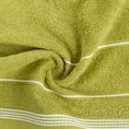 Ręcznik z bordiurą w formie sznurka - 30 x 50 cm - oliwkowy 5