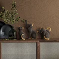 Jaszczurka - figurka dekoracyjna ELDO 3 o drobnym strukturalnym wzorze, czarna - 10 x 19 x 4 cm - czarny 4