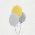 Dywan do pokoju dziecięcego z motywem balonów, chmurek i gwiazdek - 80 x 150 cm - popielaty 3