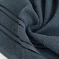 Ręcznik MANOLA z bordiurą podkreśloną żakardowymi paseczkami - 70 x 140 cm - stalowy 5