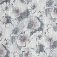 Zasłona FRIDA w stylu eko z tkaniny o luźnym naturalnym splocie z kwiatowym motywem - 140 x 260 cm - naturalny 9