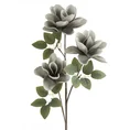 MAGNOLIA sztuczny kwiat dekoracyjny z plastycznej pianki foamirian - ∅ 14 x 68 cm - popielaty 1