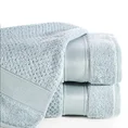 EUROFIRANY PREMIUM Ręcznik MILAN z puszystej bawełny frotte o ryżowej strukturze z błyszczącą bordiurą - 50 x 90 cm - jasnopopielaty 1