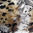 EWA MINGE Komplet pościeli ELZA z makosatyny, najwyższej jakości satyny bawełnianej z designerskim wzorem z motywami zwierzęcymi i kwiatami - 220 x 200 cm - wielokolorowy 4