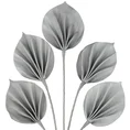 GAŁĄZKA OZDOBNA , liście z pianki dekoracyjnej - 76 cm - szary 1