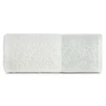 Ręcznik TULIA z żakardową bordiurą z subtelnym kwiatowym wzorem - 70 x 140 cm - biały 3