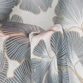 Zasłona NINA  z etaminy w stylu eko z nadrukiem liści miłorzębu, półprzezroczysta - 140 x 250 cm - biały 5